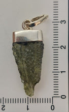 Load image into Gallery viewer, Moldavite pendant 12.5ct 925 silver cap bail  with certificate of authenticity
