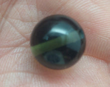 Load image into Gallery viewer, Moldavite bead 11mm 1.58gr/7.90ct jewelry grade with coa authentic rare item
