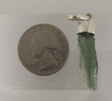 Load image into Gallery viewer, Moldavite pendant 11.5ct 925 silver cap bail  with certificate of authenticity
