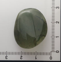 Load image into Gallery viewer, Moldavite cabochon polished/raw sides 4.02gr/20.10ct certificate of authenticity
