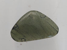 Load image into Gallery viewer, Moldavite cabochon polished/raw sides 2.17gr/10.85ct certificate of authenticity
