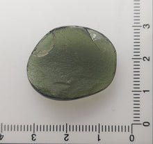 Load image into Gallery viewer, Moldavite cabochon polished/raw sides 4.02gr/20.10ct certificate of authenticity
