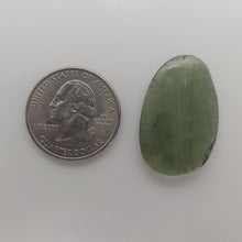 Load image into Gallery viewer, Moldavite cabochon polished/raw sides 3.32gr/16.6ct certificate of authenticity
