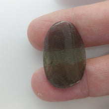 Load image into Gallery viewer, Moldavite cabochon polished/raw sides 3.32gr/16.6ct certificate of authenticity
