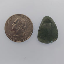 Load image into Gallery viewer, Moldavite cabochon polished/raw sides 2.68gr/13.4ct certificate of authenticity
