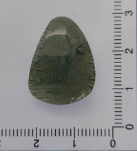 Load image into Gallery viewer, Moldavite cabochon polished/raw sides 2.68gr/13.4ct certificate of authenticity
