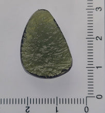 Load image into Gallery viewer, Moldavite cabochon polished/raw sides 2.68gr/13.4ct certificate of authenticity
