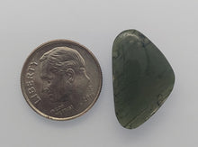 Load image into Gallery viewer, Moldavite cabochon polished/raw sides 2.17gr/10.85ct certificate of authenticity
