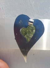 Load image into Gallery viewer, Artisan Crafted Besednice Moldavite  Pendant Unique Heart Shape Sterling Setting
