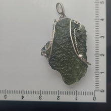 Load image into Gallery viewer, Moldavite Pendant 925 Silver 7.7GR/38.5ct Prong Set w/Certificate of Authenticity
