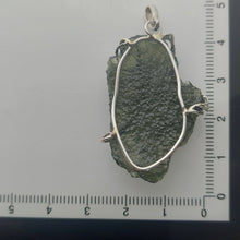 Load image into Gallery viewer, Moldavite Pendant 925 Silver 7.7GR/38.5ct Prong Set w/Certificate of Authenticity
