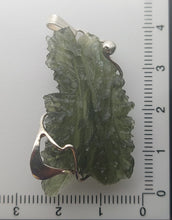 Load image into Gallery viewer, Besednice Hedgehog Moldavite Pendant 925 silver 7.05gr/35.25ct Certificate of Authenticity
