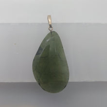 Load image into Gallery viewer, Moldavite Cabochon Pendant - 6.13Grams/30.65Ct - Drilled w/Polished-Raw sides
